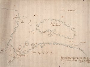 Kis vázlat a leckékhez, hogy milyen formában van a Christiansøe erőd alkotó: Isaac van Geelkerck